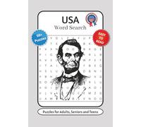 USA Word Search Puzzle Book: Word Searches with Easy to Read Print about U.S. Culture, States, Cities and More | 6x9 inches, 110 pages | 50+ Puzzles … Gift for Vacations, Holidays and Relaxation