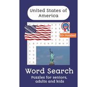 USA Word Search Puzzle Book: Word Searches with Easy to Read Print about USA, from famous Presidents, State names to well-known Fast food chains and ... puzzles... Gift for Holidays and Free Times