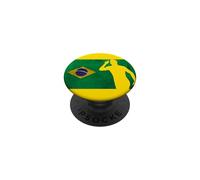USA World Football 26 Brazil Team Champion Fun Winners Flag PopSockets Adhesive PopGrip