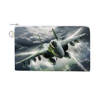 USAF F-15 Eagle Thundering Coin Purse Fashion Canvas Pouch Portable Wallet Makeup Bag for Men Women