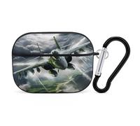 USAF F-15 Eagle Thundering Headphone Case Compatible with AirPods Pro PC Shell Carrying Case with Keychain Black-style