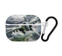 USAF F-15 Eagle Thundering Headphone Case Compatible with AirPods Pro PC Shell Carrying Case with Keychain White-style
