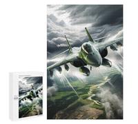 USAF F-15 Eagle Thundering Jigsaw Puzzle for Adults Wooden Challenging Puzzles Gift for Family Friends