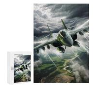 USAF F-15 Eagle Thundering Jigsaw Puzzle for Adults Wooden Challenging Puzzles Gift for Family Friends