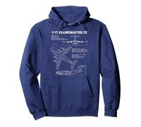 USAF Globemaster III C17 Blueprint transport Pullover Hoodie