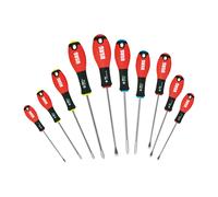 USAG 322 SH10 Set of 10 Screwdrivers Screwdriver Slotted Screws Cross Recess