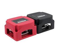 Usage Copper Busbar Marine - Red/Black Block Having 400a High-Current Terminal Nylon Block for Automotive Stainless Stud Housing Distribution Conductors 304 M10 Steel Studs(M10 RED)
