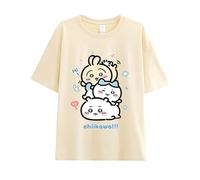 Usagi T-Shirt Cute Hachiware T-Shirt Chikawa Short Sleeve Summer Printed Loose Tee