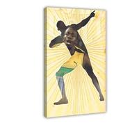 Usain-Bolt 043 Canvas Poster Bedroom Decor Landscape Office Room Decor Gift Frame-style 20x30inch(50x75cm)