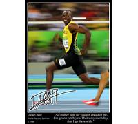 Usain Bolt Inspirational Quote Poster - A2 Size 42 x 59.4 cm