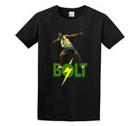Usain Bolts Mens T-Shirt Novelty Tops Black XL