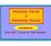 USAMJC 2026 Mahjong Cards & Mahjongg Hands -- year of the HORSE ::: {Game Tabletop Landscape} Paperback 8.25"x6" book with Centerfolds and Scorecards to learn and win (#4724)