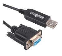 usangreen Pl2303TA USB RS232 to DB9 Cross Wired Rollover Null Modem Cable (Null modem pinout: 2-TXD, 3-RXD 5-GND, 7-CTS. 8-RT)