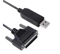 Usangreen USB Programming Cable for Fanuc CNC DNC Fanuc 6 10 11 12 15 16 18 21 Series Software Flow Control CNC-SW-25M, USB to DB25 Male Console Cable for Fanuc, Built in FT231XS Chip,