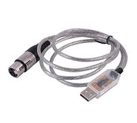 usangreen USB To DMX 512 Interface Adapter Controller Dmx512 PC Stage Lighting Controller Dimmer Dongle RS485 Serial 3pin XLR Converter Support Freestyler Software (6ft, Transparent USB Shell)