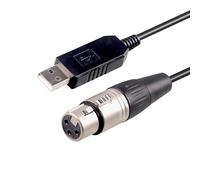 Usangreen USB to DMXcontrol Interface Adapter LED DMX512 RS485 XLR Connector Raspberry PI Converter Signal Level Computer PC Stage Lighting Controller Cable (16.4ft)