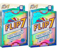 USAopoly | Flip 7 | Party Card Game | Ages 8+ | 3+ Players | 20 Minutes Playing Time, New (Pack of 2)