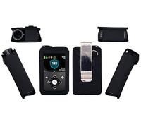 usastar-SNK Fitted Holster with Removable Rotating Belt Clip + Screen Protector for Medtronic Minimed Insulin Pump 630G/ 640G/ 670G/770G/780G (All Model) (Vertical-1-Black)