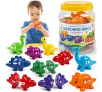USATDD Dinosaur Toy with Numbers 1-10 for Twinning, Counting and Double-Sided Classification Game, Fine Motor Skills Toys, Number Recognition Learning Toy