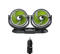 USB 12V 360 Degree Rotation For Head Fan Large 2 Gears Car Fan With 2 USB Ports For Office Kitchen