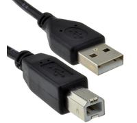 USB 2.0 24AWG High Speed Cable Printer Lead A to B BLACK 0.5m 50cm