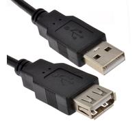 kenable USB 2.0 24AWG High Speed EXTENSION Cable A Plug to Socket BLACK 0.5m 50cm [0.5 metres]