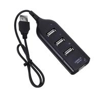 USB 2.0 4 Port Abs Hub Splitter Black Data Expansion