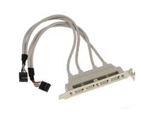 KALEA-INFORMATIQUE USB 2.0 4-port Type A bracket for internal USB2 motherboard ports, 9-pin
