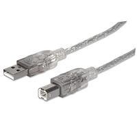Usb 2.0 A To B Male/Male 5M- Translucent Silver Polybag NEW