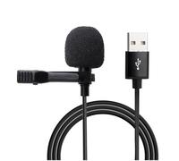 USB 2.0 Clip-on Lapel Mini Lavalier Microphone for PC Recording
