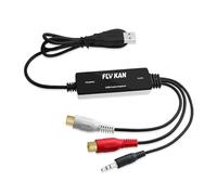 USB 2.0 Digital Audio Capture Card for Windows 10/8.1/8 / 7 / and Mac OS 10.14 - Audio Grabber for Cassette Tapes to mp3 Converter