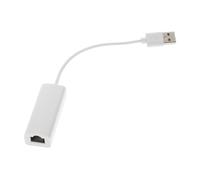 USB 2.0 Ethernet Adapter Rj-45 10/100mbps Abs White No Driver Required | Laptop and Desktop Network Converter, Stable Wired Connection, Compact Single-piece Supply