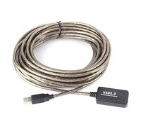USB 2.0 Extension Cable, 10m Active Repeater, A-Male to A-Female High Speed Lead for Printer, Camera, Keyboard (Black)