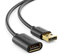 USB 2.0 Extension Cable A/A - Black 2m