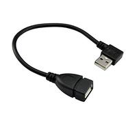USB 2.0 Extension Cable - Right Angle A Male to Female - 0.7 Feet (20cm) (20cm Left+Right Angle)
