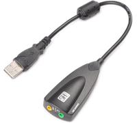 USB 2.0 External Audio Adapter, 7.1 Stereo Sound Card Dynamic 3D Surround Sound Card 5Hv2 Channel Converter to 3.5mm Headphone Microphone Jack for Computer Notebook
