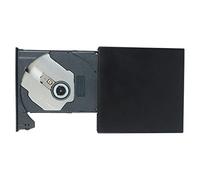 USB 2.0 External DVD Drive Compact CD Reader for Laptop Desktop AIO, Easy for Home Office On the Go