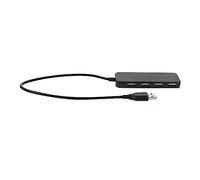 USB 2.0 Hub Black 4 Port Abs Adapter for Mini Laptop