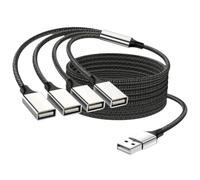 USB 2.0 Hub Splitter Extension Male To Female OTG Adapter 4 Port Speed Transfer Converter Compatible With PC Laptop(USB HUB 1m)