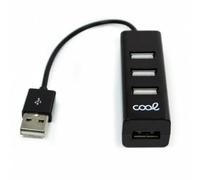 USB 2.0 Hub Universal Cool 4 USB Ports Black