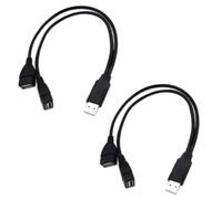 USB 2.0 Male to 2 USB Female Splitter Cable 2 Port USB Hub Data Cable Charging and Data Transfer