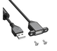 USB 2.0 Male To Female Extension Panel Mount Type USB 2.0 Cable With Screws Panel Mount Replacement For Phones Laptop Printer Extension