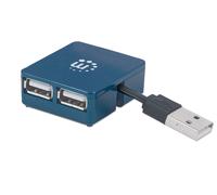 Usb 2.0 Micro Hub 4X Usb 2.0- Bus Power Blue NEW