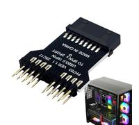 USB 2.0 Motherboard 9-Pin Header Extension - Motherboard to Double 9-Pin USB 2.0 Splitter Adapter | HUB Adapter with Plug & Play Function for RGB Fans