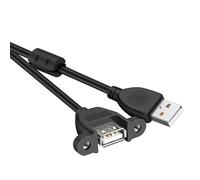 USB 2.0 Panel Mount Extension Cable Fixed Ear Male Female Charging Cord Wire 480Mbps Data Transfer Fast Data Transfer