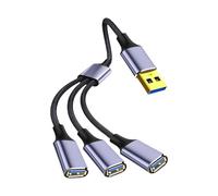 USB 2.0 Splitter Cable 1 Male to 3 Female Ports, 3 in 1 0.5M