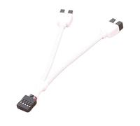 USB 2.0 Splitter - Header Extension Cable, 9 Pin Connector, Reliable Data Cable, Stable Connection Wire | USB Header Adapter, Ideal for Office Home School For Internet Cafe Computer Networking