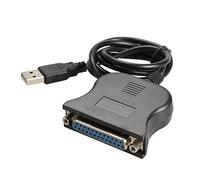 USB 2.0 to 25 Pin DB25 Parallel Port Cable, IEEE 1284, Black | USB DB25 25Pin Male to Female Printer Parallel Port IEEE 1284 LPT Adapter Converter Cable Cord, USB2.0 Adapter
