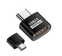 USB 2.0 Type-C Charger Converter - Female Adapter for Charging and File Transfer | Portable Connector for Homes, Work, Travel, Laptop, Keyboard, Flash Drive, Tab