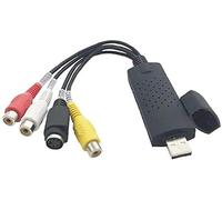 USB 2.0 Video Audio Capture Card Adapter VHS Video Recorder Tv to DVD Converter Support Win 2000 / Win XP/Win Vista/Win 7/8 win / 10 win